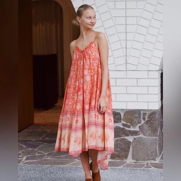 knee length dresses for ladies The Spaghetti Strap Midi Dress  The Standard Stitch